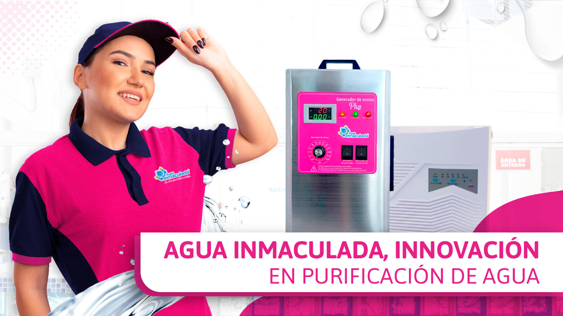 Agua Inmaculada incluye ozono para purificar agua